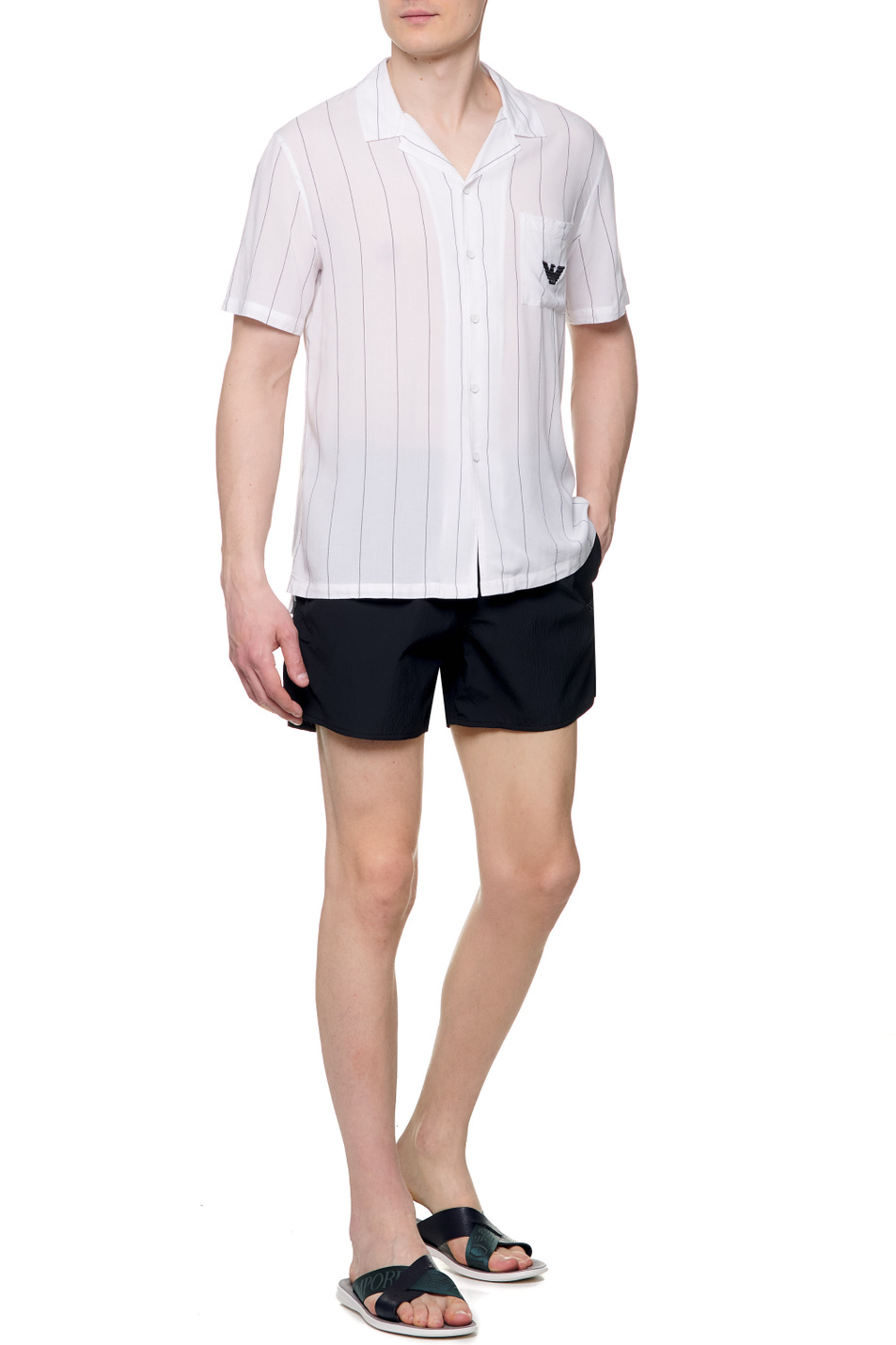 Emporio Armani Рубашка из вискозы в полоску (цвет ), артикул 211846-2R466 | Фото 2