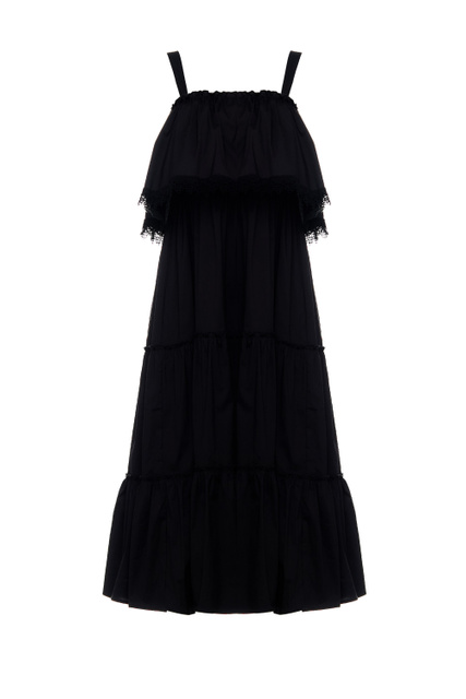 Платье с кружевными деталями|Основной цвет:Черный|Артикул:CA3180T2432 | Фото 1