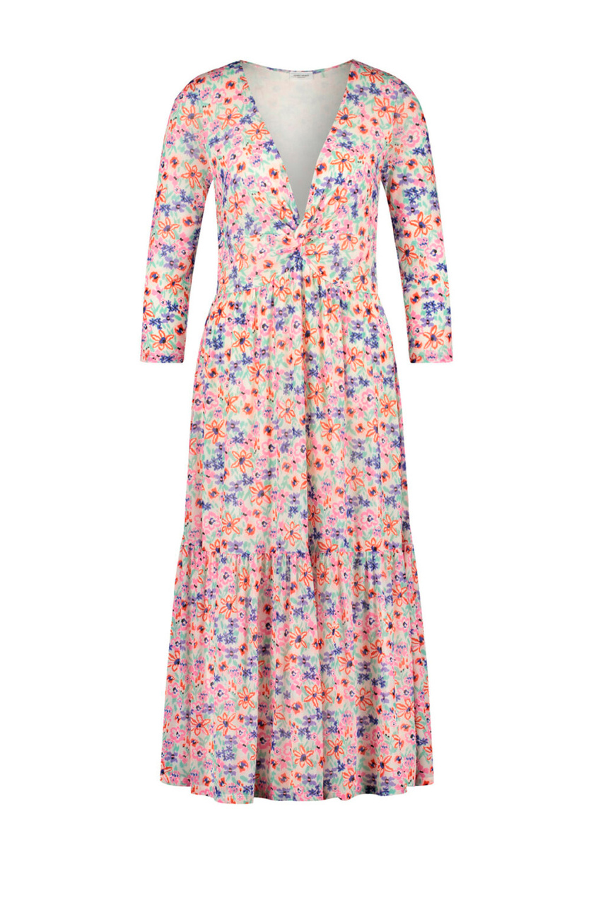 Платье с цветочным принтом|Основной цвет:Разноцветный|Артикул:380026-35040 | Фото 1