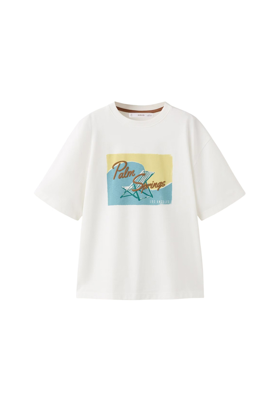 Футболка A2PALM из хлопка|Основной цвет:Белый Мальчикам Mango Kids Футболка A2PALM из хлопка (цвет ), артикул 27058268 | Фото 1