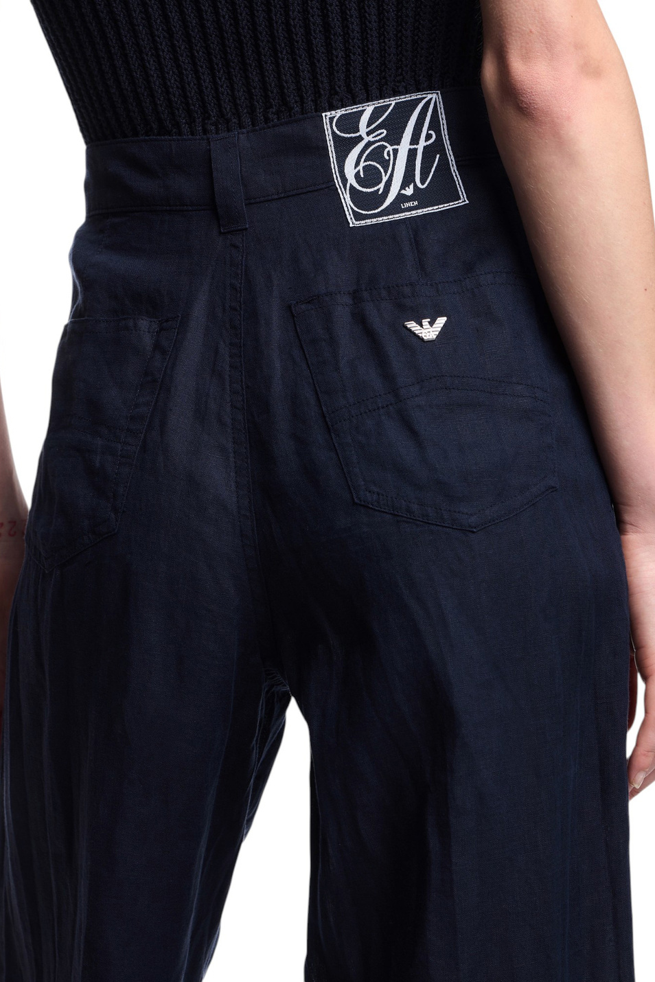 Женский Emporio Armani Джинсы из льна (цвет ), артикул EW000749-AF12679 | Фото 5