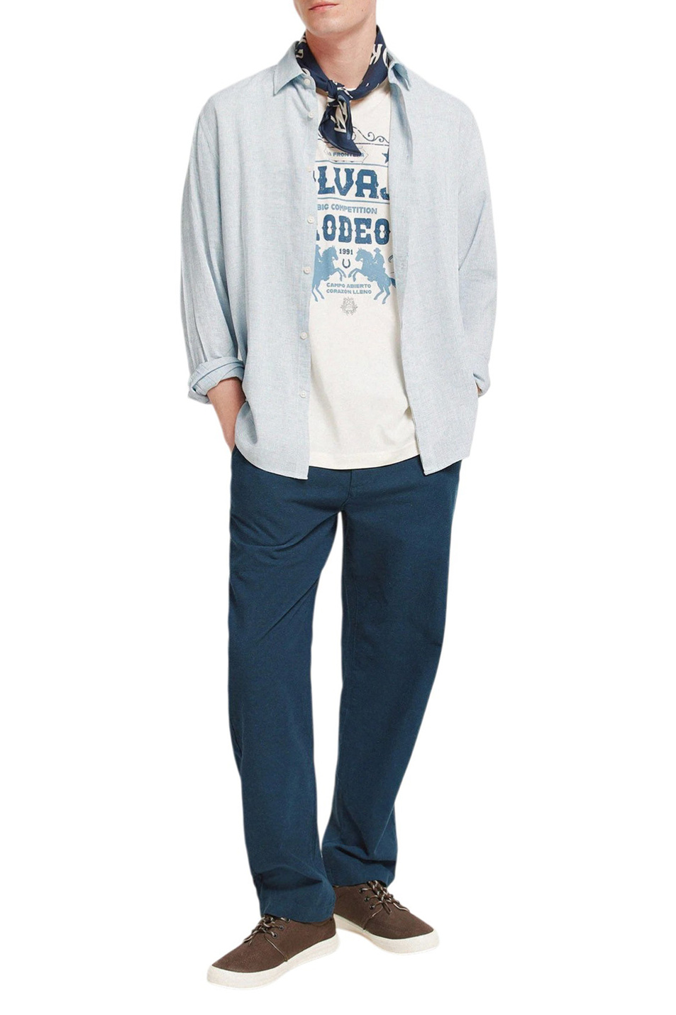 Мужской Springfield Рубашка однотонная (цвет ), артикул 0993389 | Фото 2