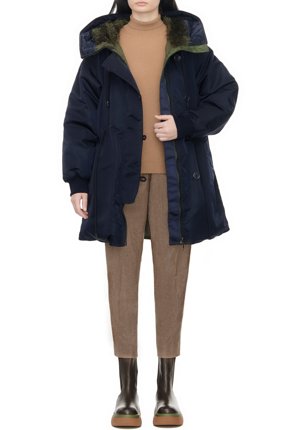 Женский Weekend Max Mara Парка двусторонняя PEPATO свободного кроя (цвет ), артикул 2354960933 | Фото 3