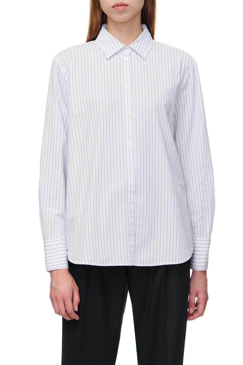 Женский Gerry Weber Рубашка из натурального хлопка в полоску (цвет ), артикул 760018-66413 | Фото 4