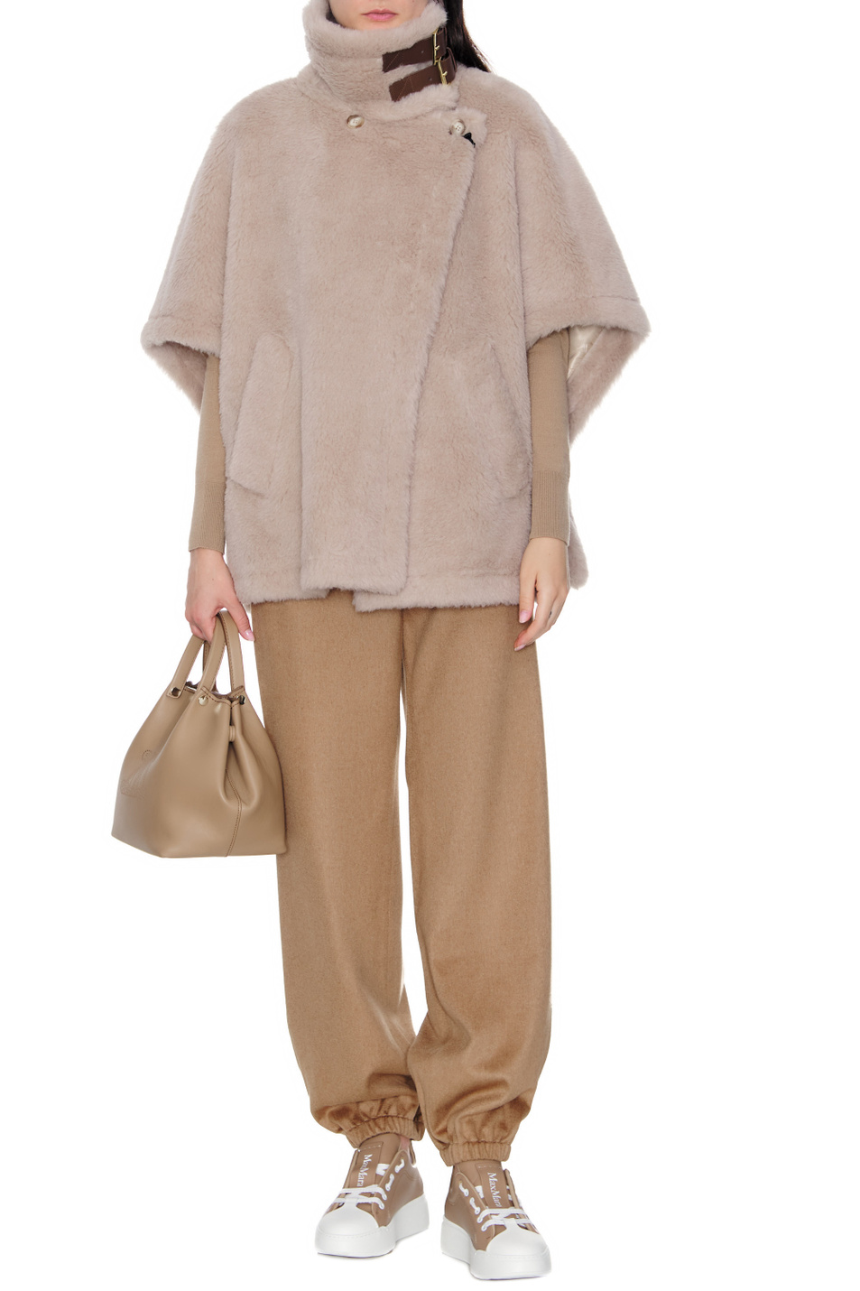 Женский Max Mara Пальто AGI1 из шерсти с добавлением шелка (цвет ), артикул 47361223 | Фото 3