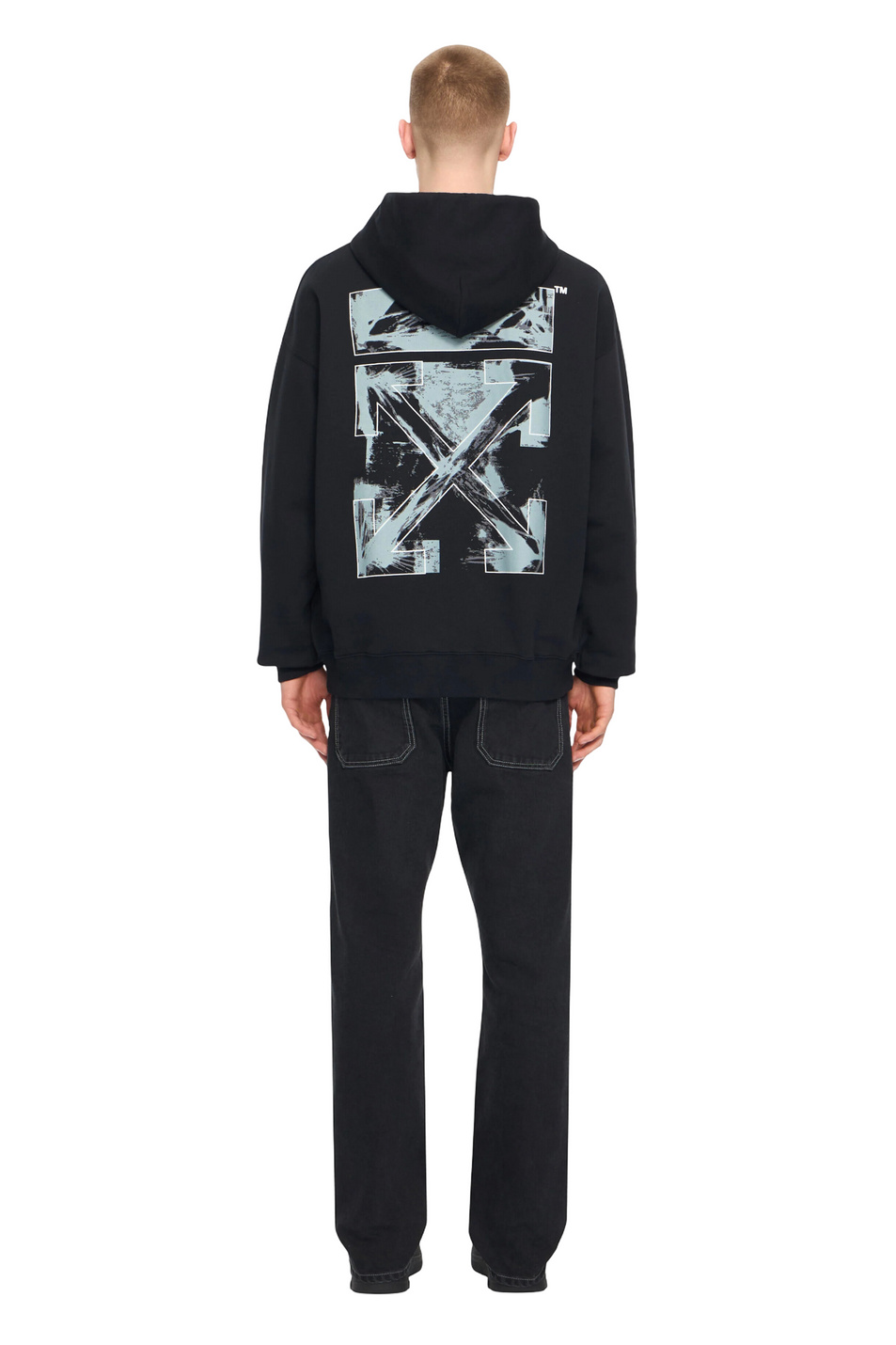 Мужской Off-White Худи PAINT ARROW с принтом (цвет ), артикул OMBB085S26FLE00K0001 | Фото 4