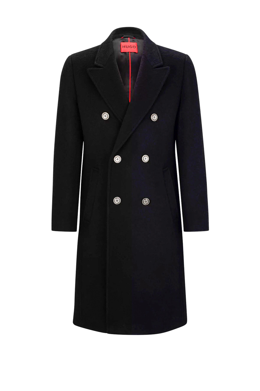 Пальто из смесовой шерсти|Основной цвет:Черный|Артикул:50500094 | Фото 1