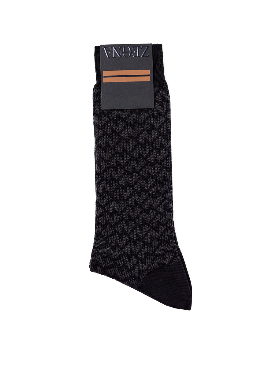 Носки из смесового хлопка|Основной цвет:Черный|Артикул:N5V405760 | Фото 1
