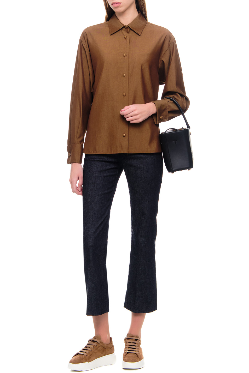 Женский Max Mara Блузка ZUAI из шерсти и шелка (цвет ), артикул 2311110831 | Фото 3