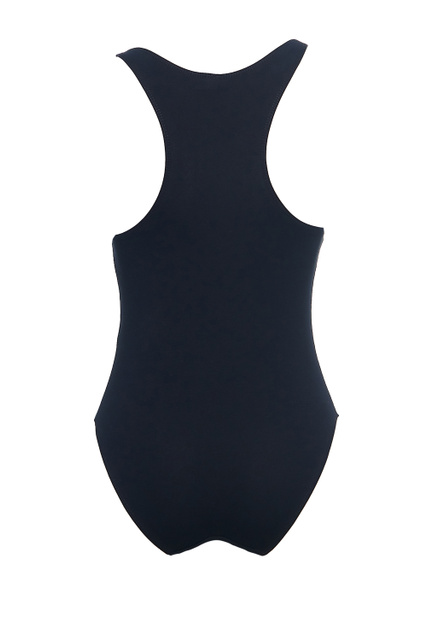 Боди из эластичного хлопка с принтом и логотипом на груди|Основной цвет:Черный|Артикул:A6006-9021 | Фото 2