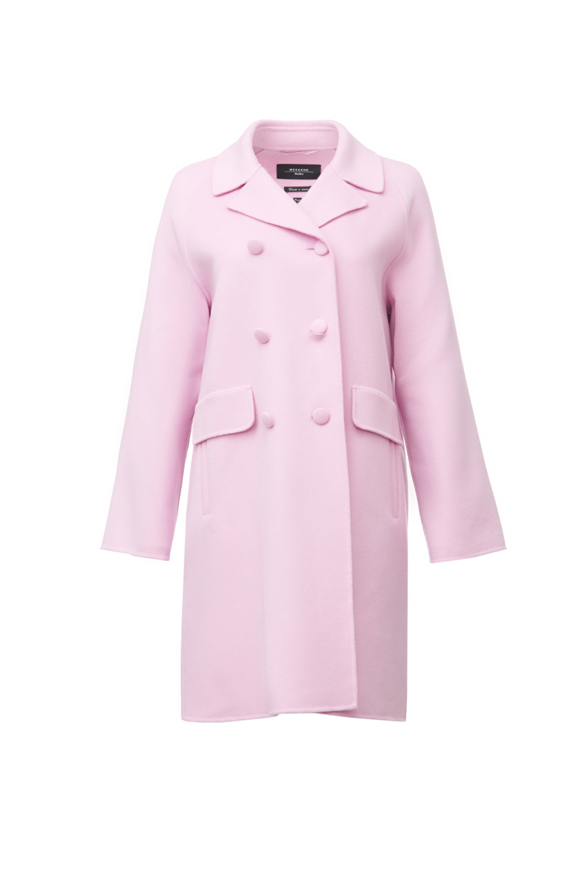 Двубортное пальто ACQUI|Основной цвет:Розовый|Артикул:50110127 | Фото 1