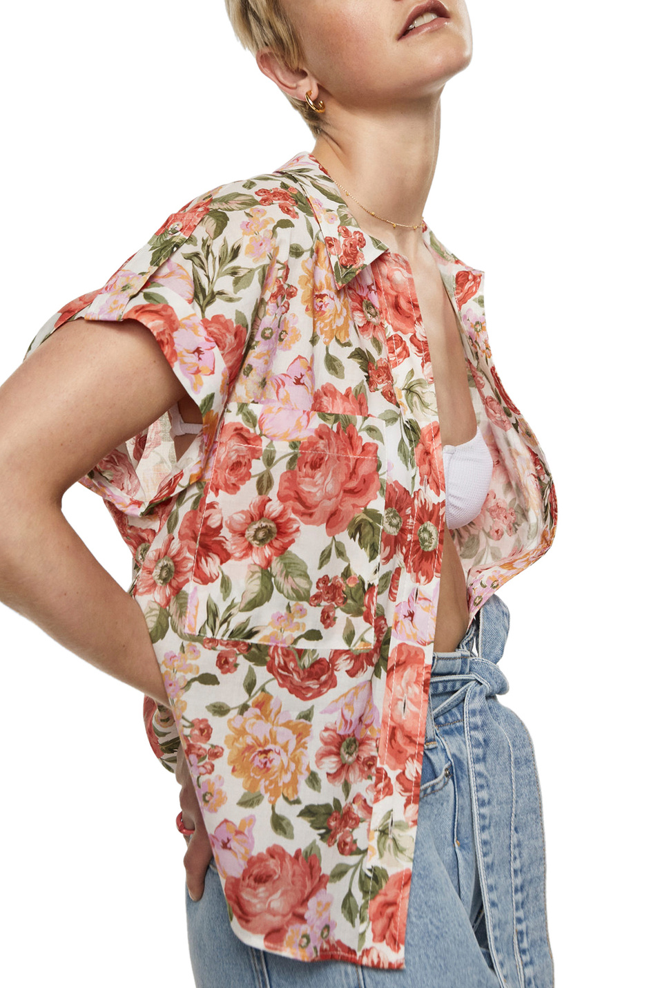 Женский Mango Рубашка BARI с цветочным принтом (цвет ), артикул 27088644 | Фото 3