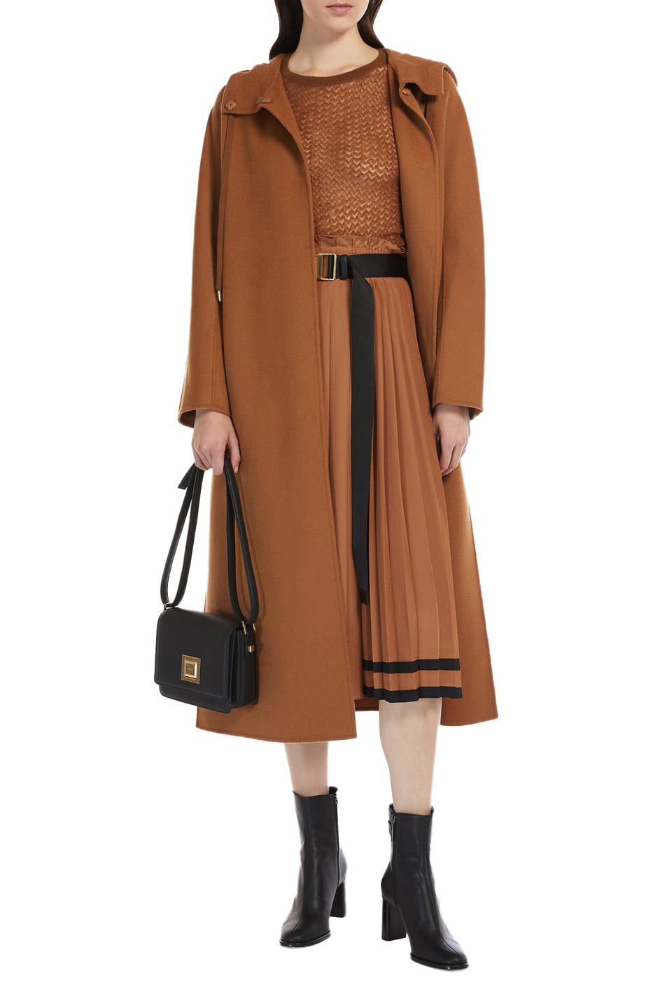 Женский Max Mara Пальто GIULIA из шерсти, кашемира и шелка с капюшоном (цвет ), артикул 60160129 | Фото 2