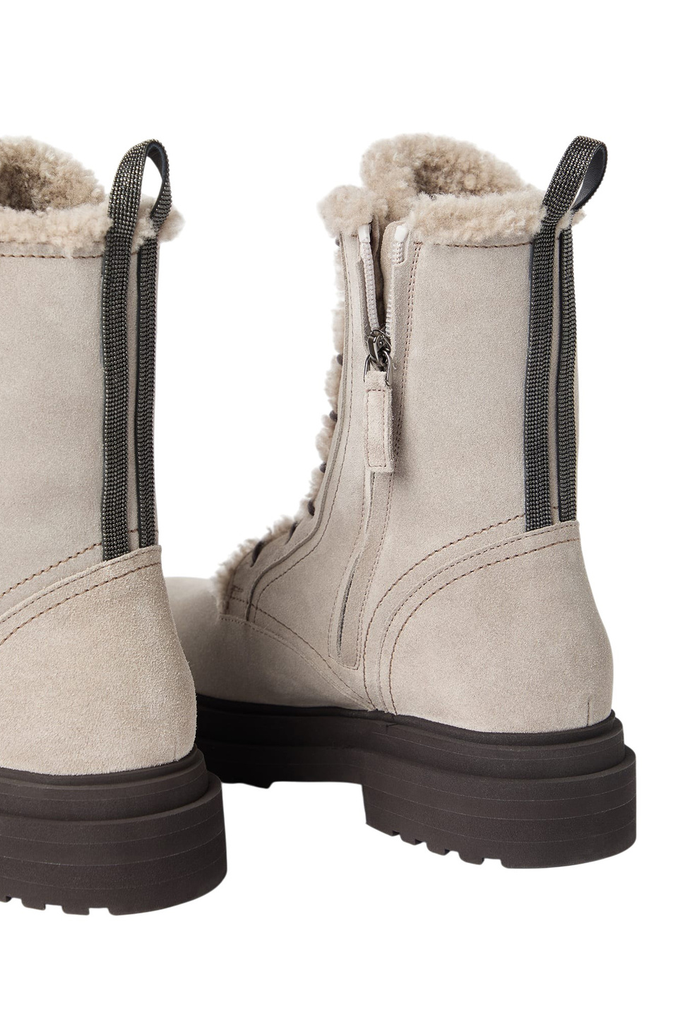 Ботинки с натуральным мехом|Основной цвет:Бежевый Женский Brunello Cucinelli Ботинки с натуральным мехом (цвет ), артикул MZSFG3123 | Фото 4