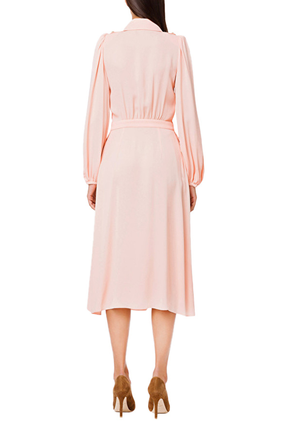 Elisabetta Franchi Платье-рубашка с широкими рукавами и логотипом на поясе (цвет ), артикул AB05021E2 | Фото 3