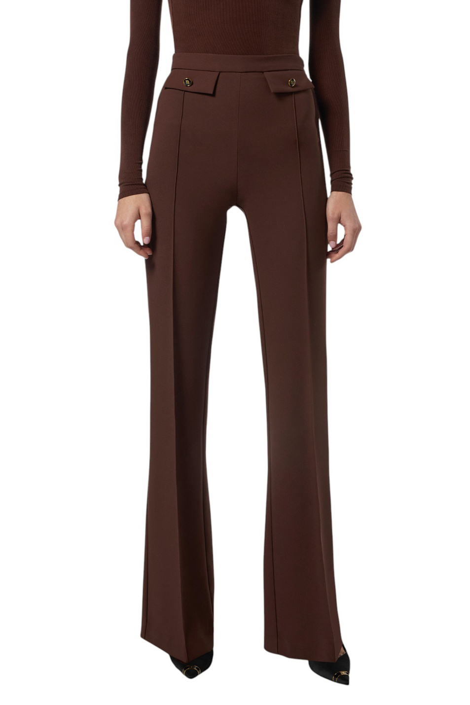 Женский Elisabetta Franchi Брюки однотонные (цвет ), артикул PA12156E2 | Фото 3