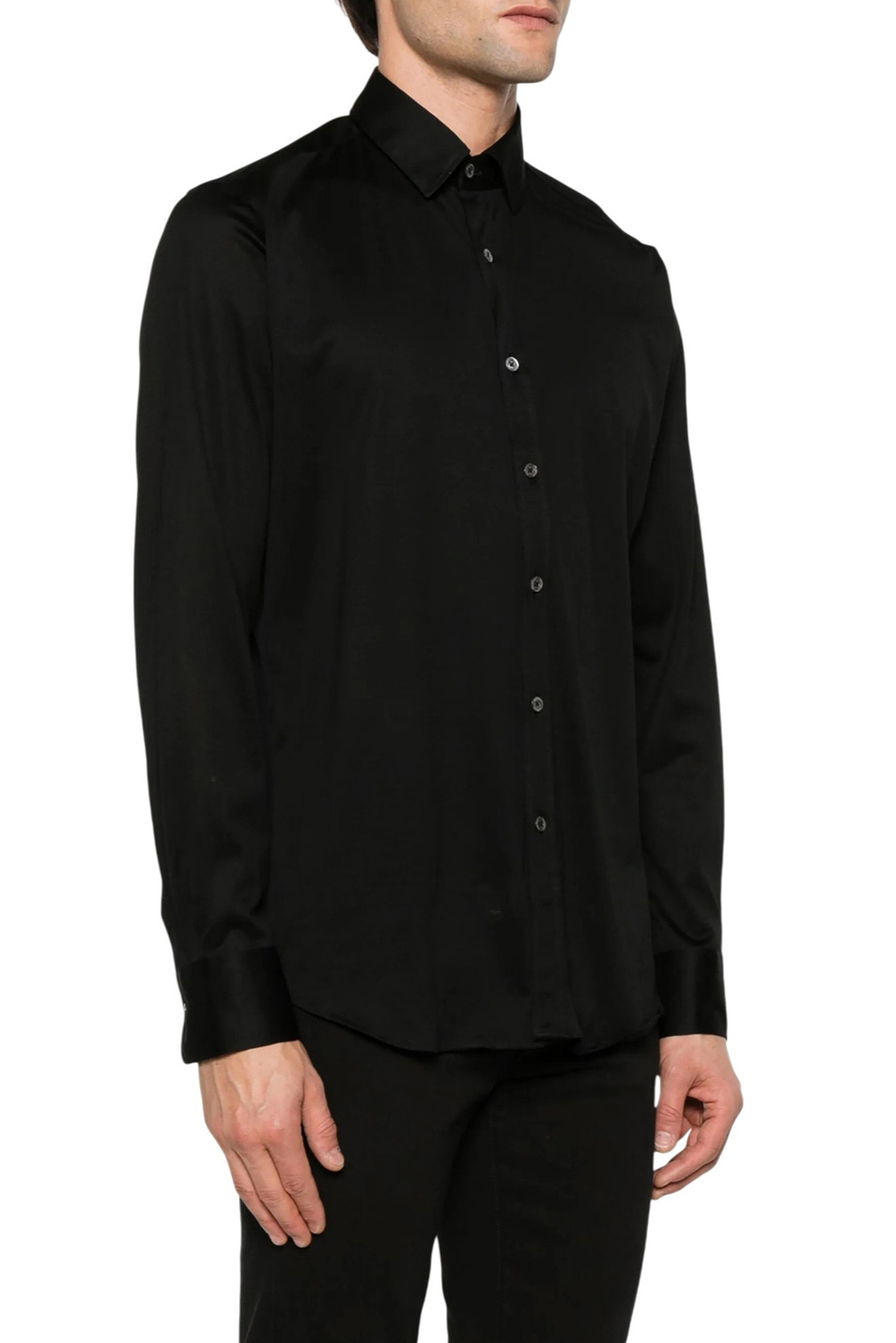 Рубашка из хлопка|Основной цвет:Черный Мужской Canali Рубашка из хлопка (цвет ), артикул CSL7077GN02310 | Фото 4