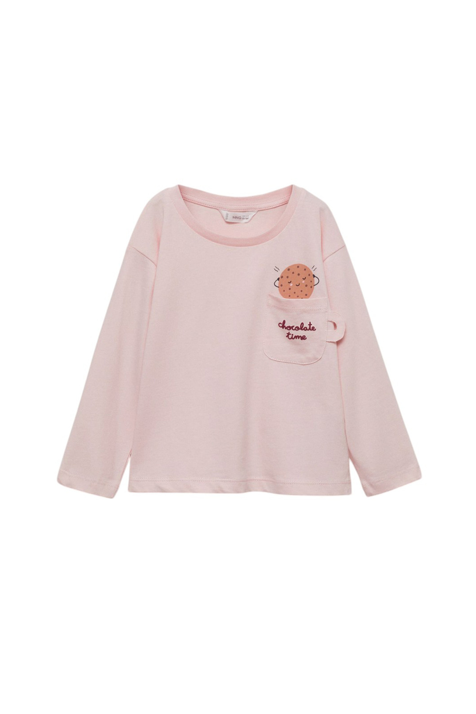 Малышкам девочкам Mango Kids Лонгслив COOKIES из хлопка (цвет ), артикул 77009077 | Фото 1