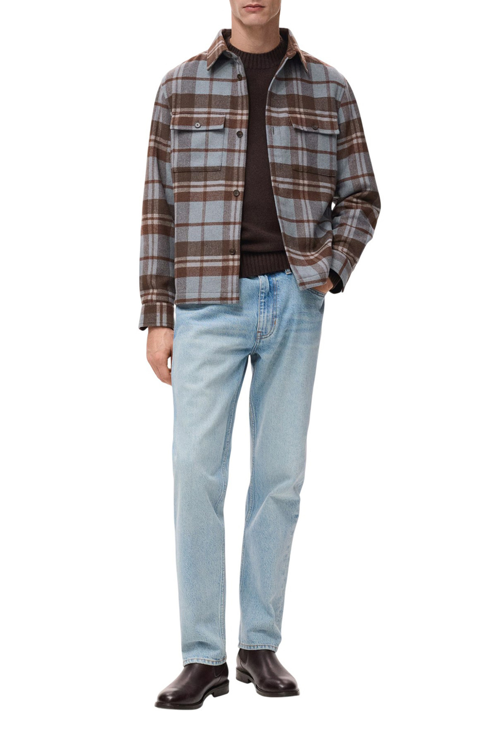 Мужской Mango Man Рубашка DRUM в клетку (цвет ), артикул 27071225 | Фото 2