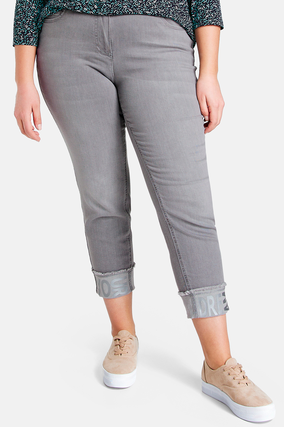 Samoon Укороченные джинсы Betty с отворотом (цвет ), артикул 620008-21206 | Фото 3