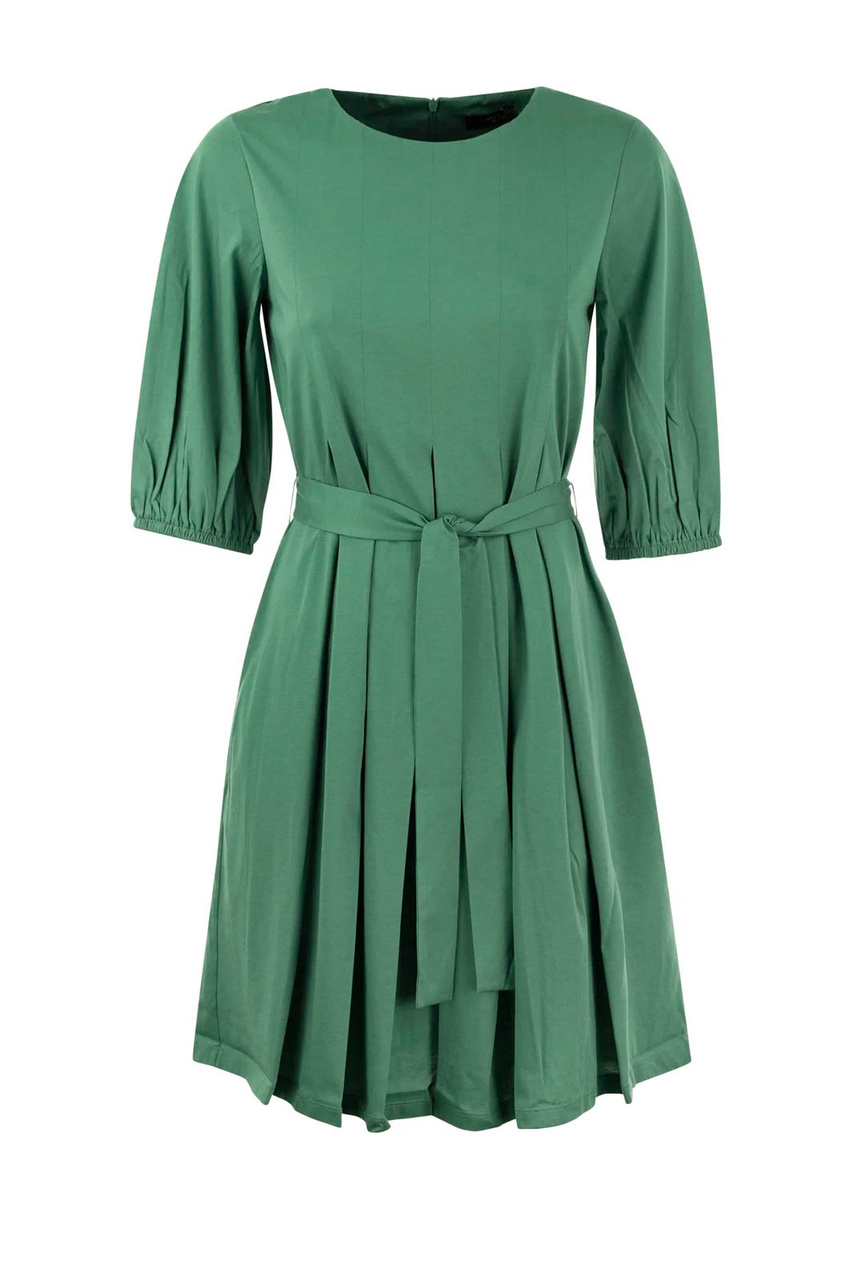 Платье JUMBO из натурального хлопка|Основной цвет:Зеленый|Артикул:2415621072 | Фото 1