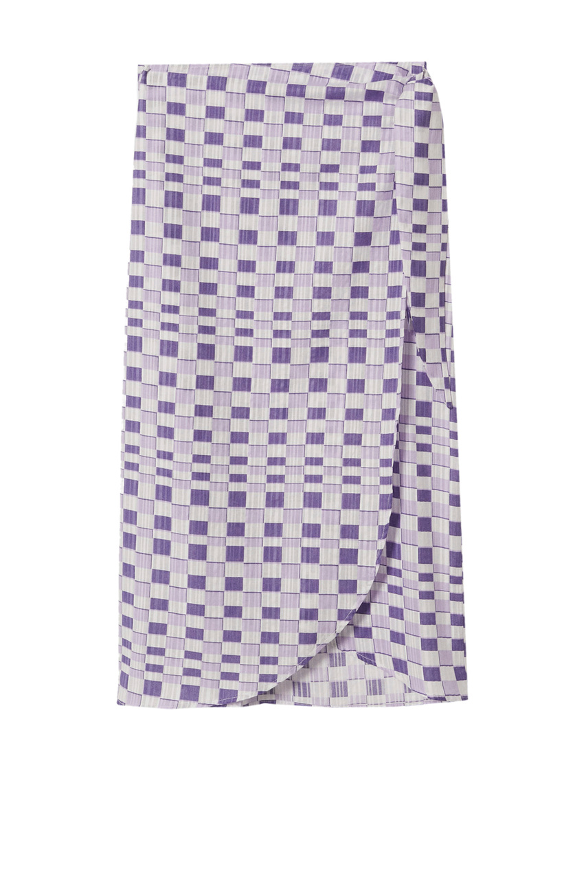 Юбка MARY с геометрическим принтом|Основной цвет:Фиолетовый|Артикул:27098633 | Фото 1