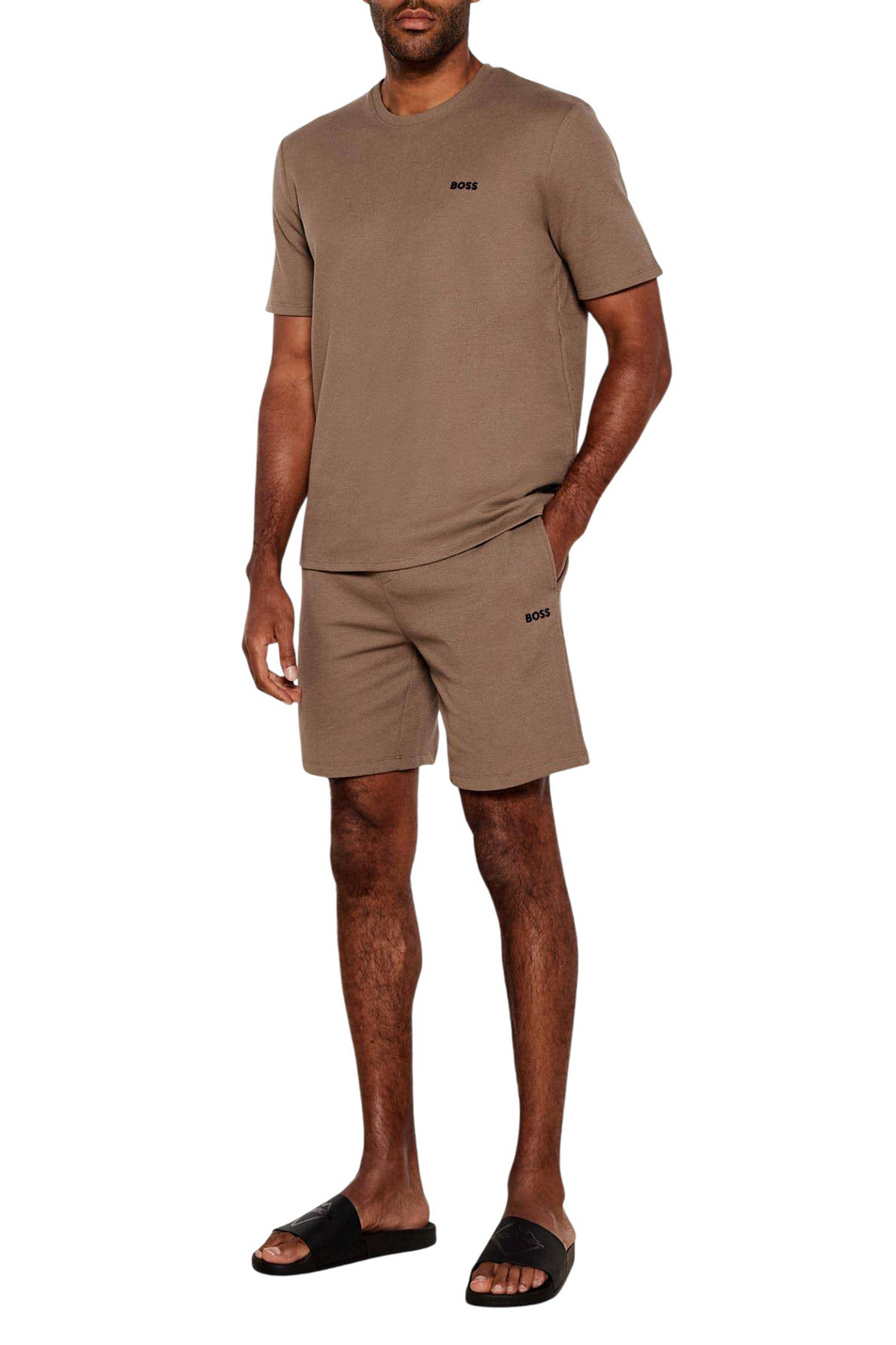 Мужской BOSS Футболка Waffle из смесового хлопка (цвет ), артикул 50535891 | Фото 3