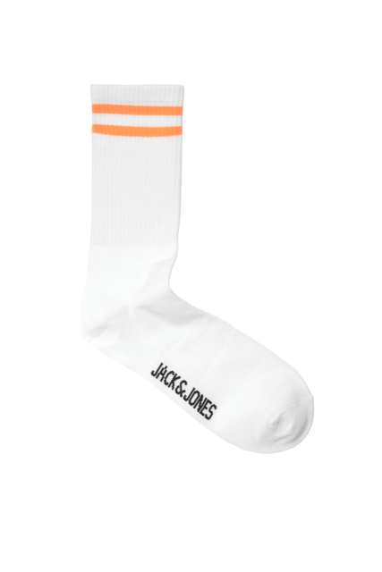 Носки в теннисном стиле с полосками|Основной цвет:Оранжевый|Артикул:12204854 | Фото 1