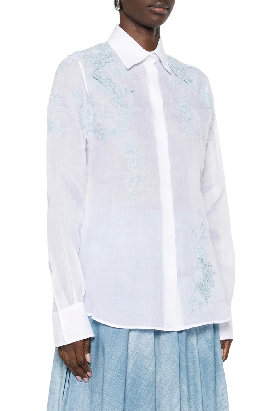 Женский ERMANNO SCERVINO Рубашка с вышивкой (цвет ), артикул D482K340APTUG | Фото 3