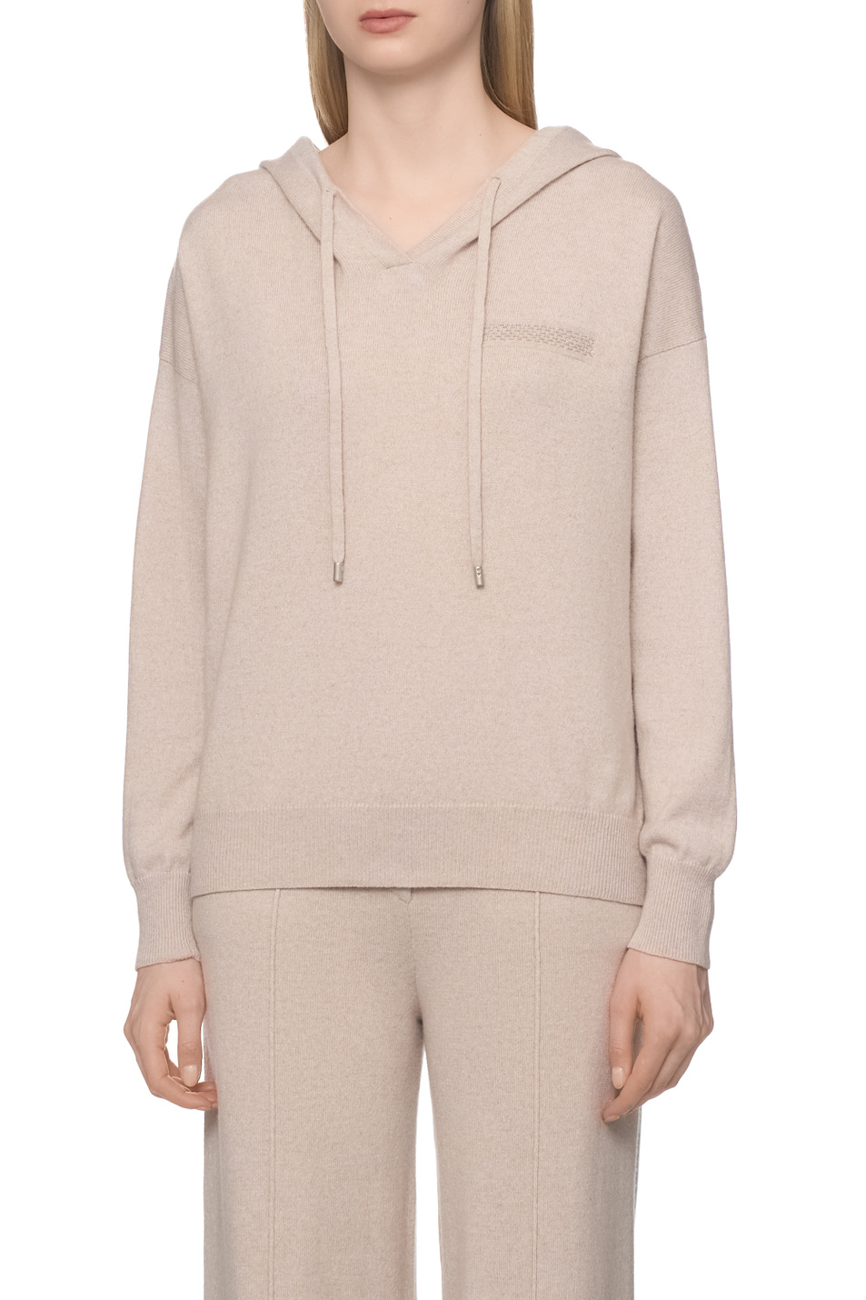 Худи с кулиской|Основной цвет:Персиковый Женский Peserico Худи с кулиской (цвет ), артикул A99299F12-9283A | Фото 4