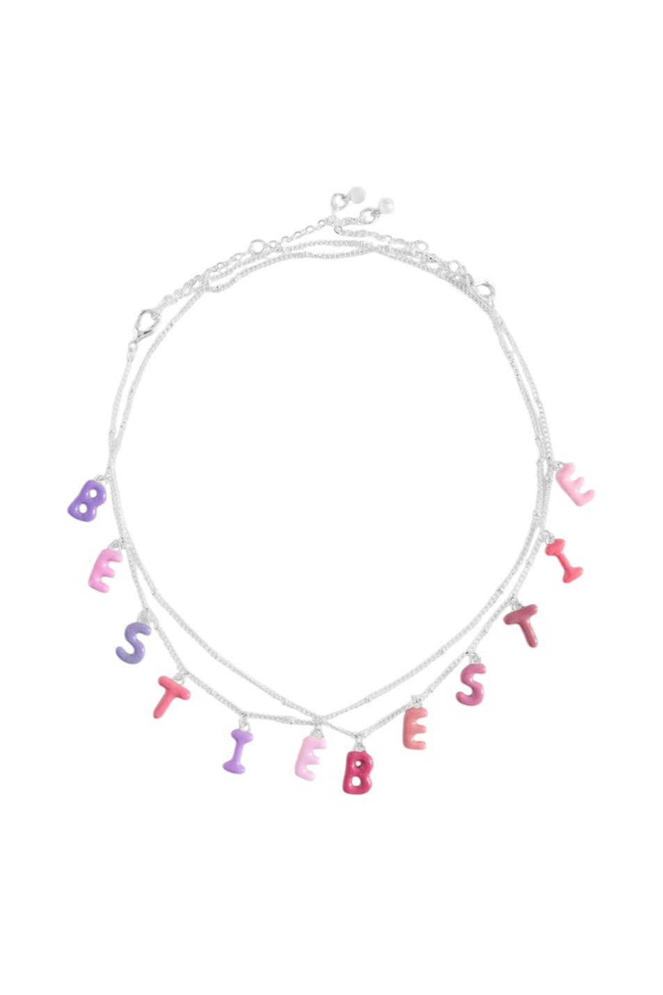 Ожерелье TBESTIES в комплекте из 2 шт|Основной цвет:Серебристый Девочкам Mango Kids Ожерелье TBESTIES в комплекте из 2 шт (цвет ), артикул 37003897 | Фото 1