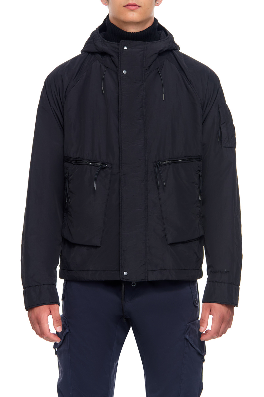 Куртка однотонная Flatt Nylon|Основной цвет:Черный|Артикул:15CMOW066A005991G | Фото 1