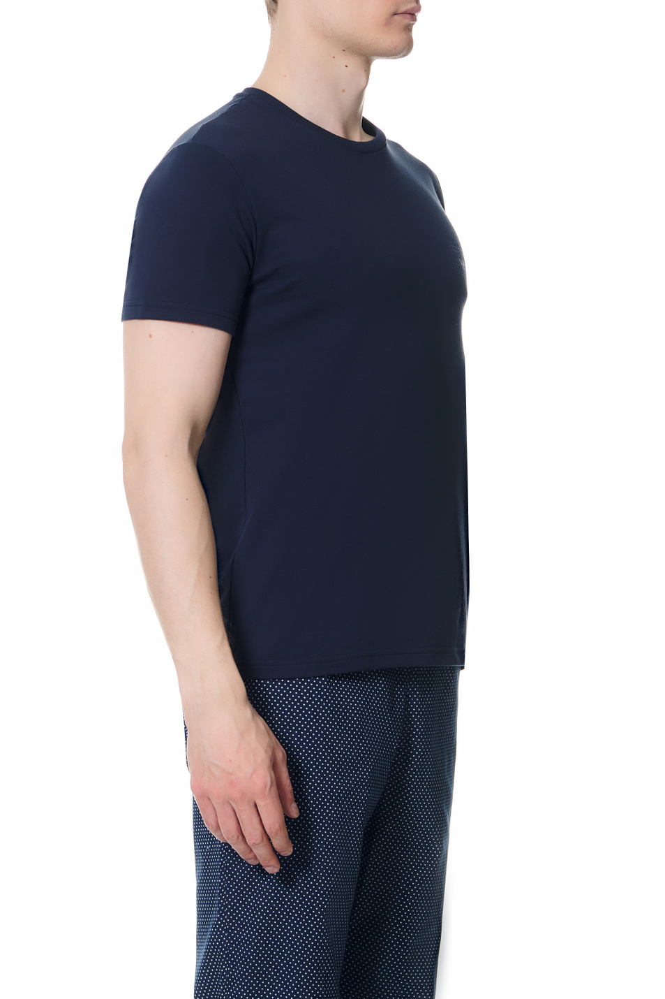 Мужской Emporio Armani Футболка из смесового хлопка с лого на груди (цвет ), артикул 110853-2R566 | Фото 3