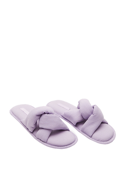 Тапочки с перекрещенной союзкой|Основной цвет:Фиолетовый|Артикул:8973733 | Фото 2