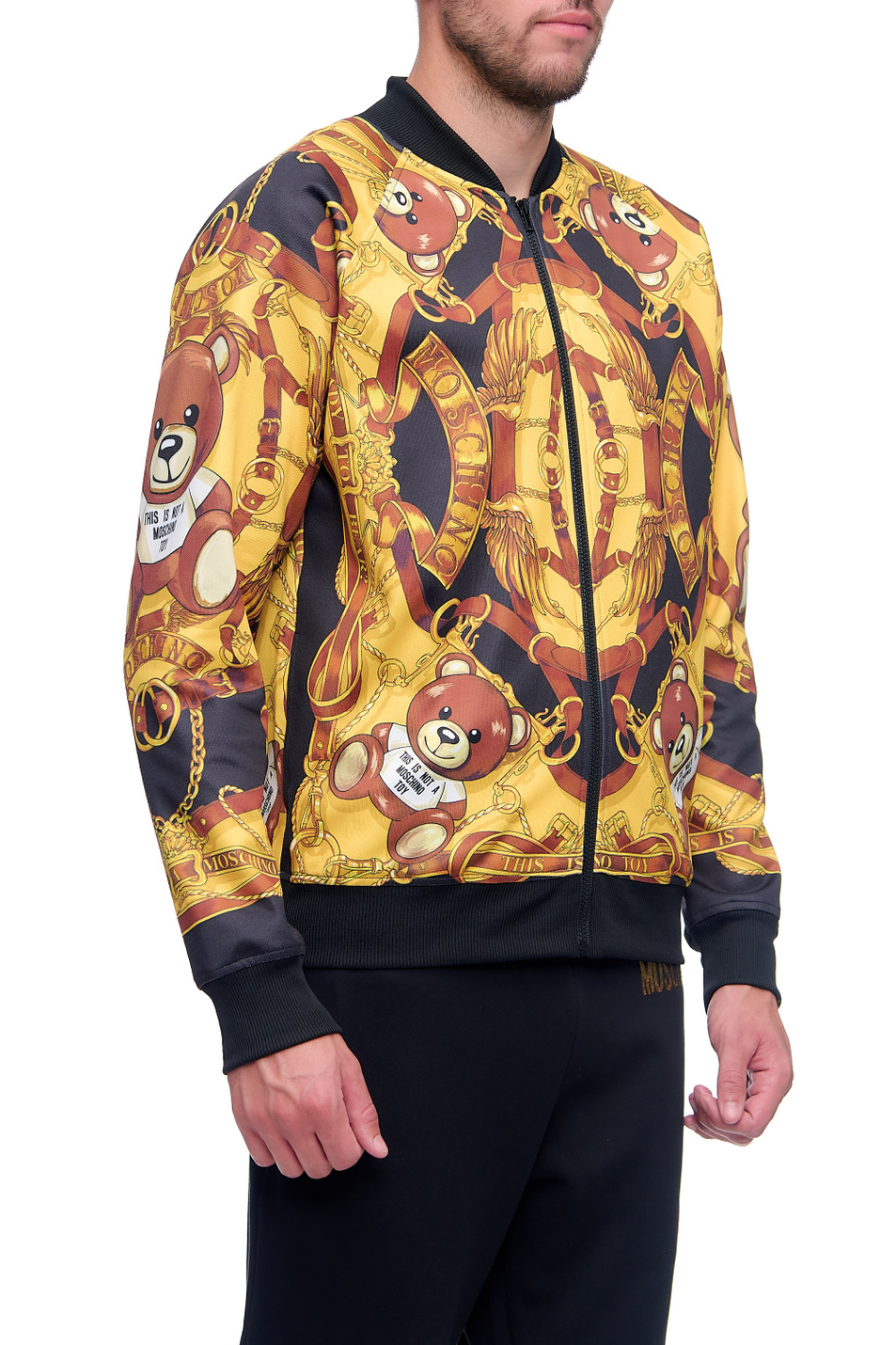 Мужской Moschino Толстовка на молнии без капюшона (цвет ), артикул J1705-5229 | Фото 4