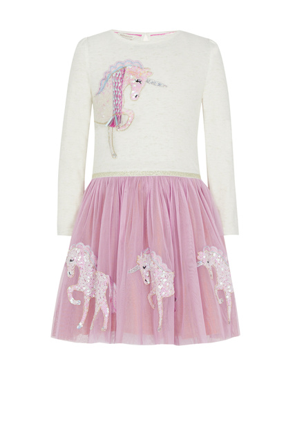 Платье с украшением из пайеток|Основной цвет:Розовый|Артикул:313000 | Фото 1