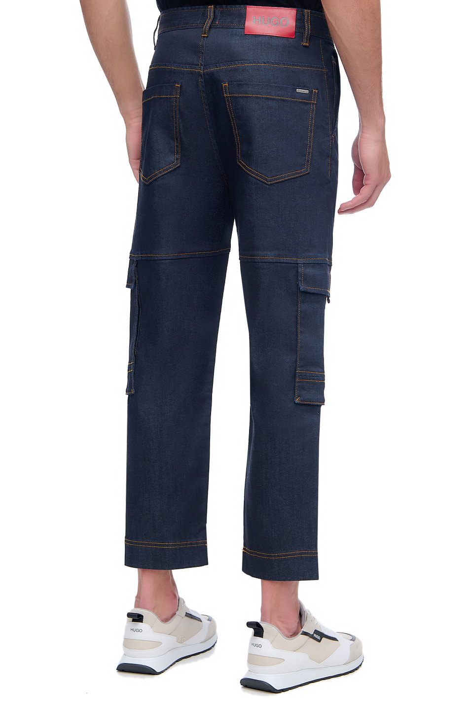 HUGO Джинсы из эластичного хлопка с карманами на штанинах (цвет ), артикул 50461875 | Фото 4