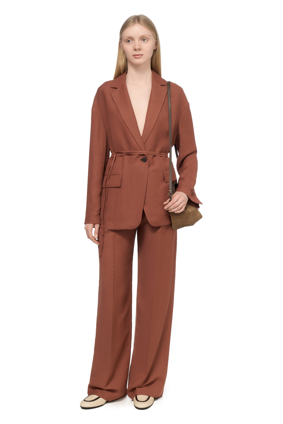 Женский Brunello Cucinelli Брюки однотонные (цвет ), артикул MH126P8884 | Фото 3