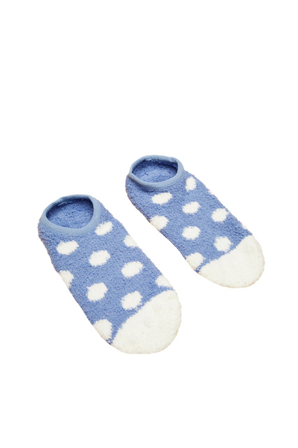 Носки-следки с принтом в горошек|Основной цвет:Голубой|Артикул:3612425 | Фото 1