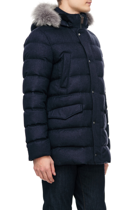 Herno Стеганая куртка с меховой опушкой на капюшоне ( цвет), артикул PI000905U-M0138087 | Фото 4