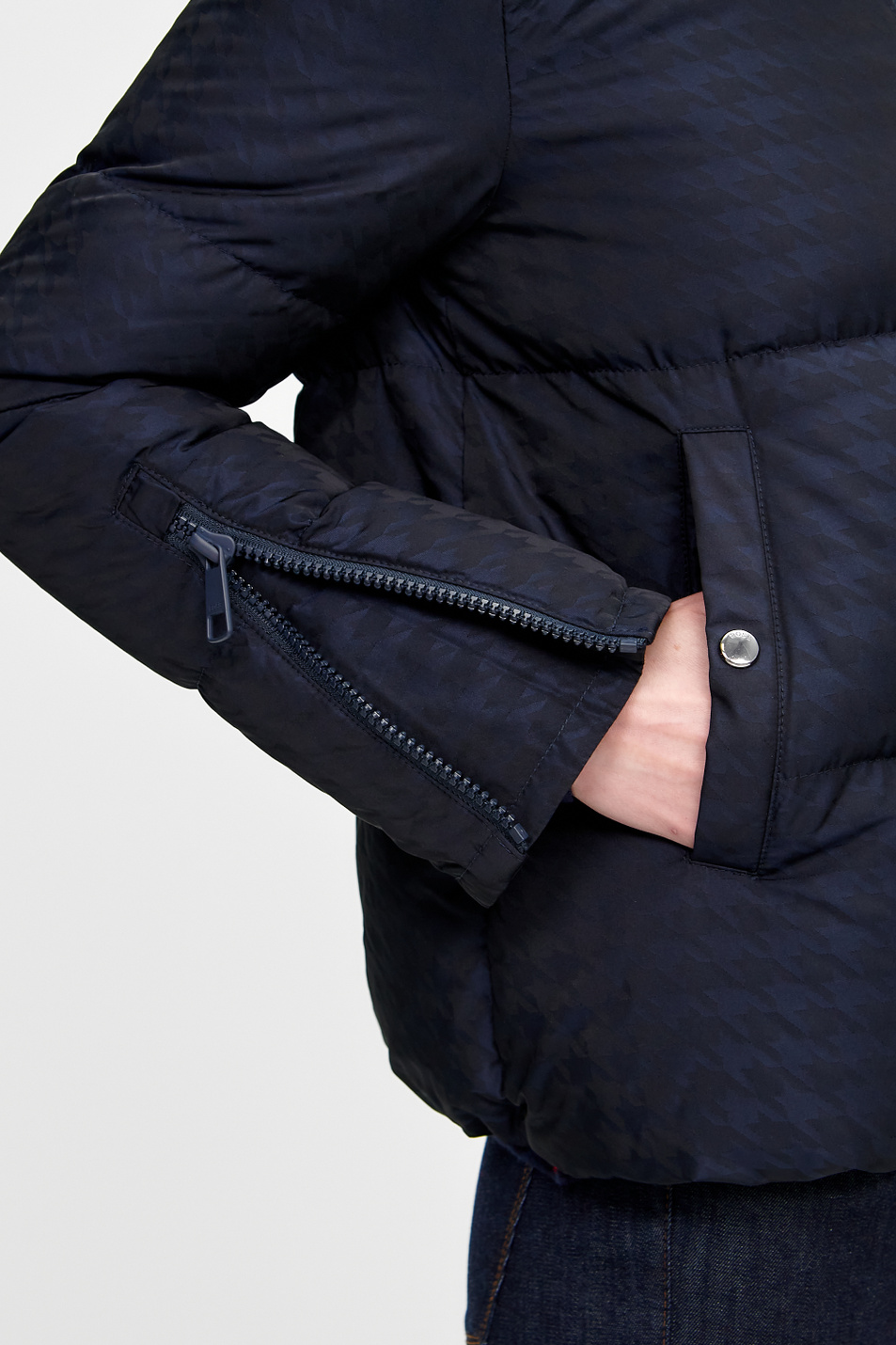Стеганая куртка Paresta с узором «гусиная лапка» из водоотталкивающего материала|Основной цвет:Синий Женский BOSS Стеганая куртка Paresta с узором «гусиная лапка» из водоотталкивающего материала (цвет ), артикул 50436343 | Фото 7