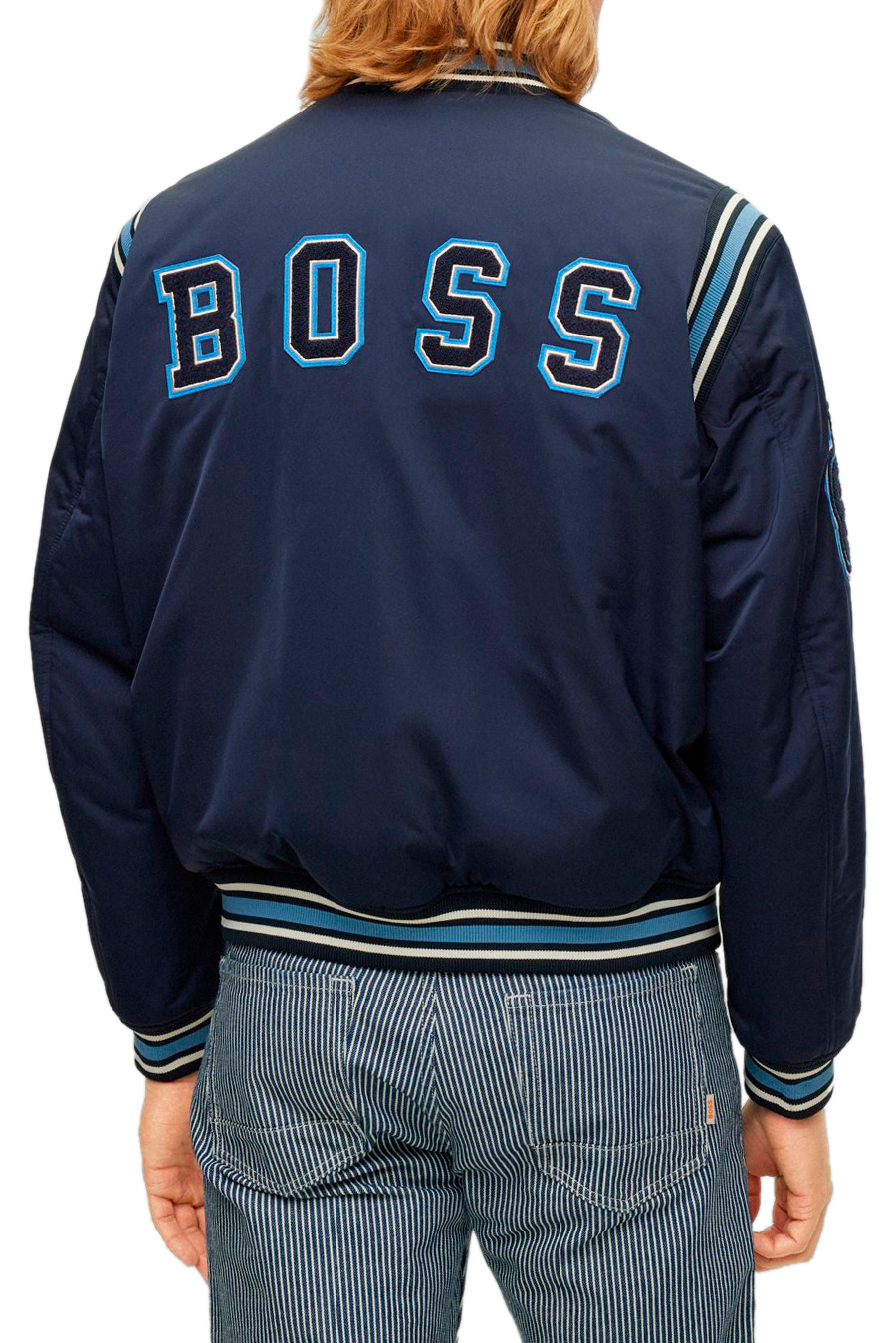 Мужской BOSS Куртка-бомбер с логотипом на спине (цвет ), артикул 50481099 | Фото 5