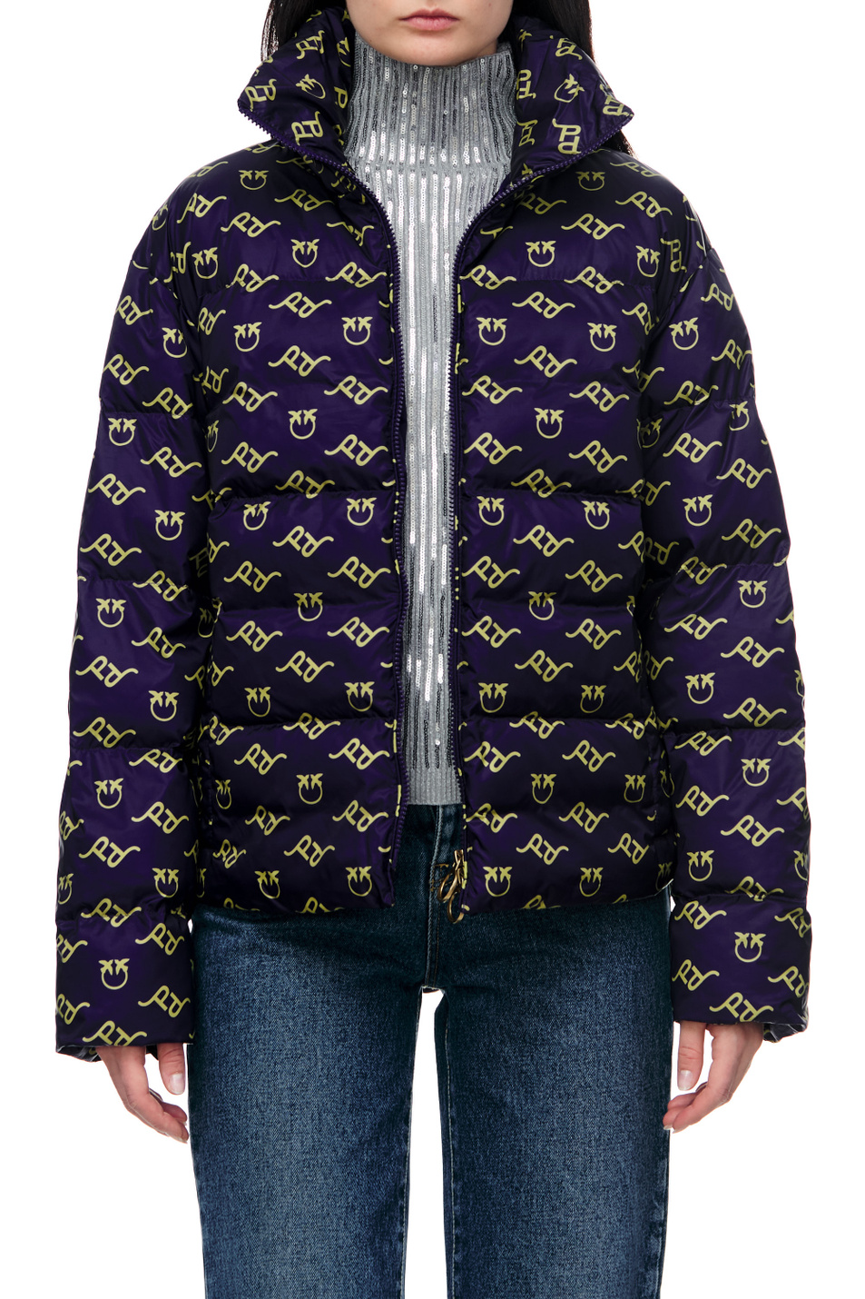 Pinko Стеганая куртка IVA с принтом (цвет ), артикул 1G18A5A052 | Фото 5