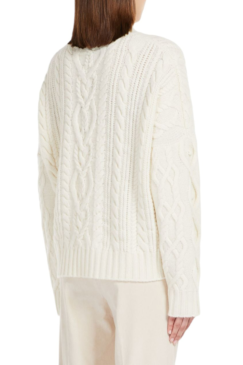 Женский Weekend Max Mara Свитер COLIBRI из смесовой шерсти со стразами (цвет ), артикул 2353663033 | Фото 4