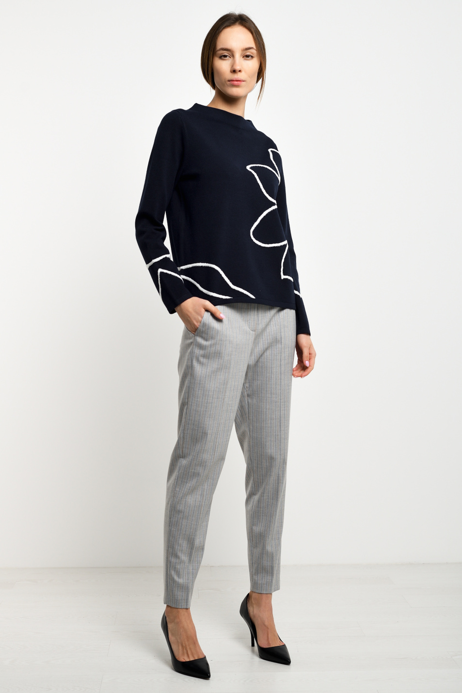 Женский Gerry Weber Джемпер из смесовой вискозы с объемным принтом (цвет ), артикул 371008-35706 | Фото 2