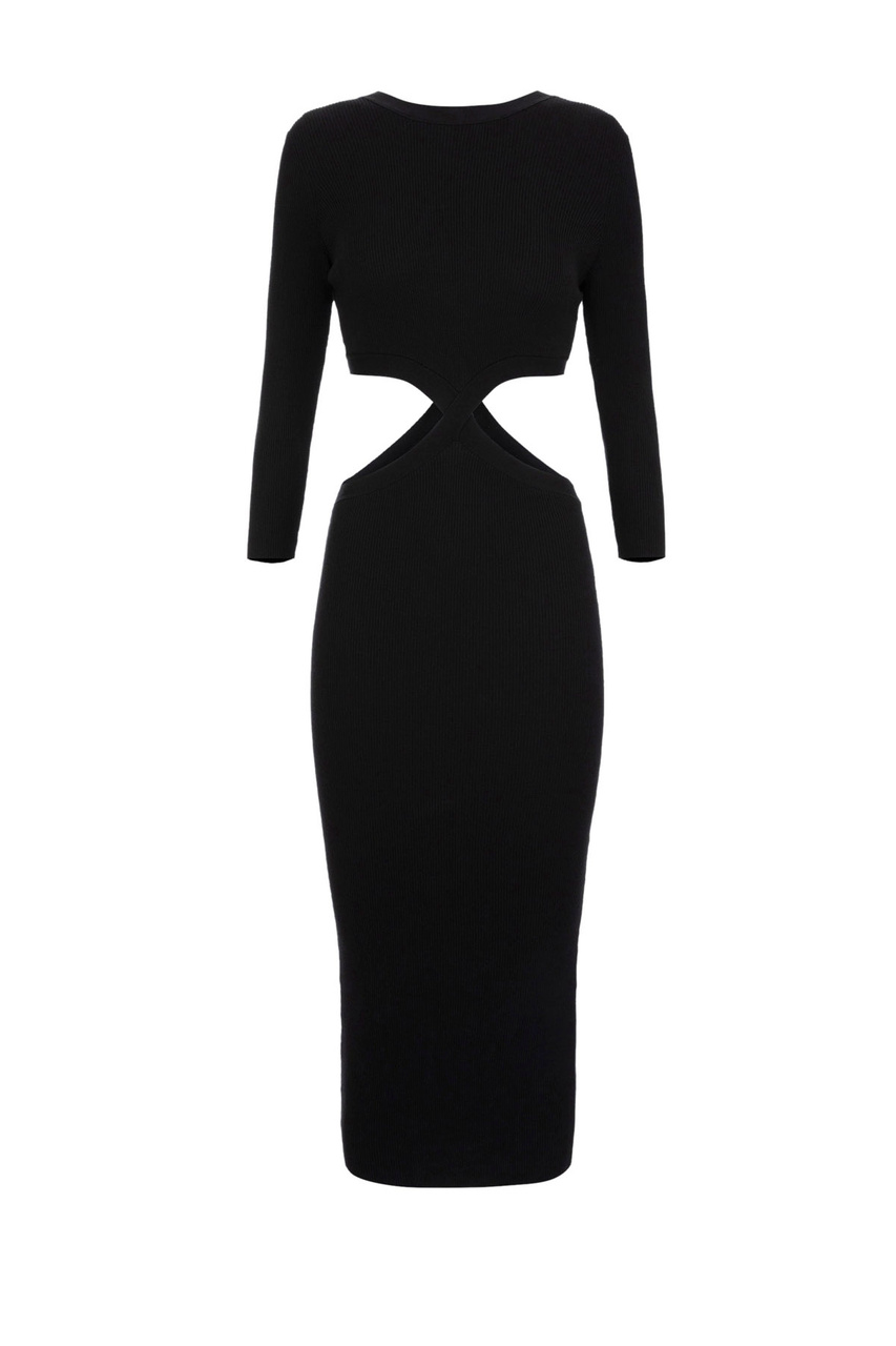 Платье с вырезами|Основной цвет:Черный|Артикул:AM64S41E2 | Фото 1