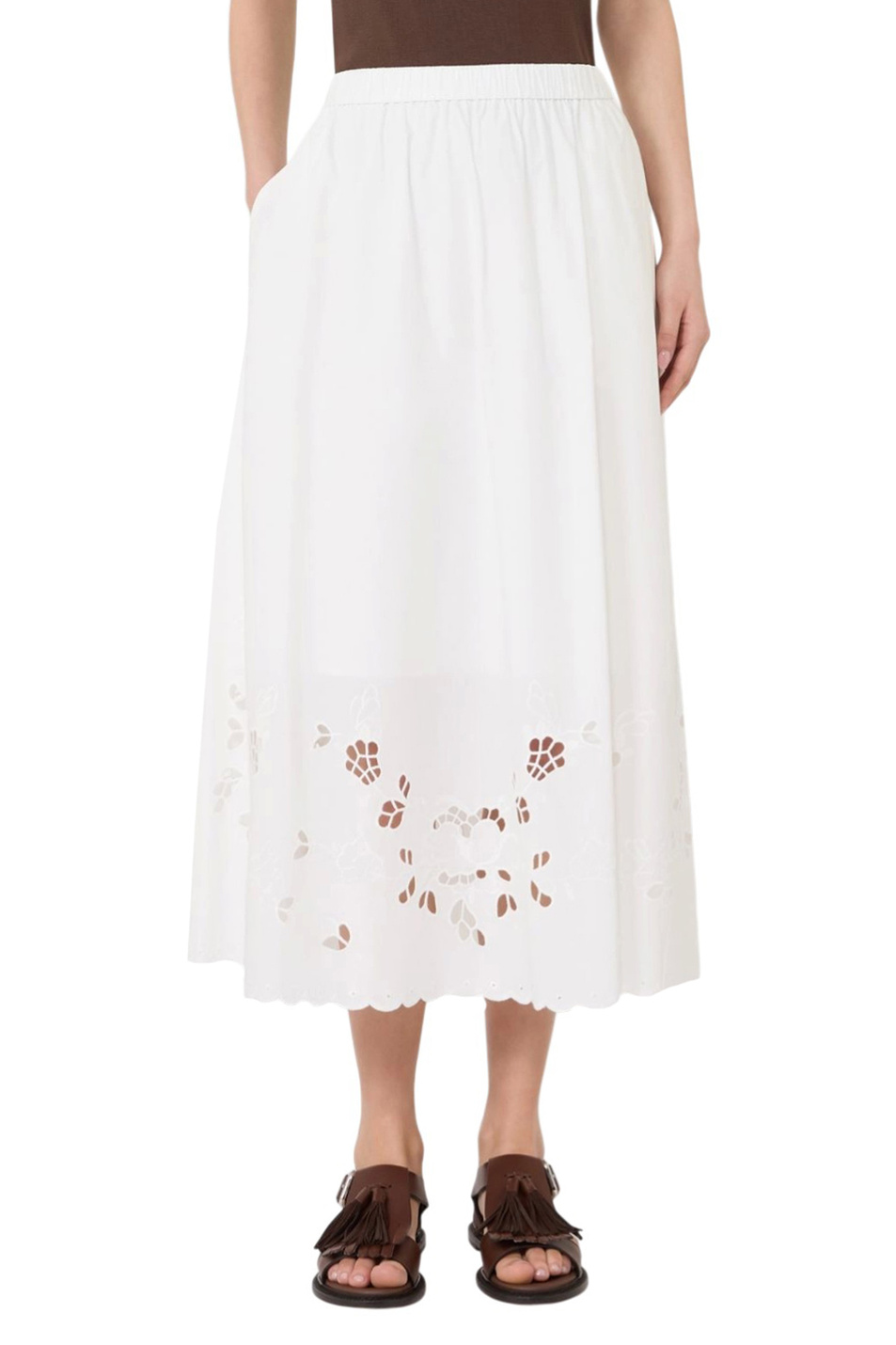 Женский Weekend Max Mara Юбка CARAVAN из хлопка (цвет ), артикул 2615101082 | Фото 3