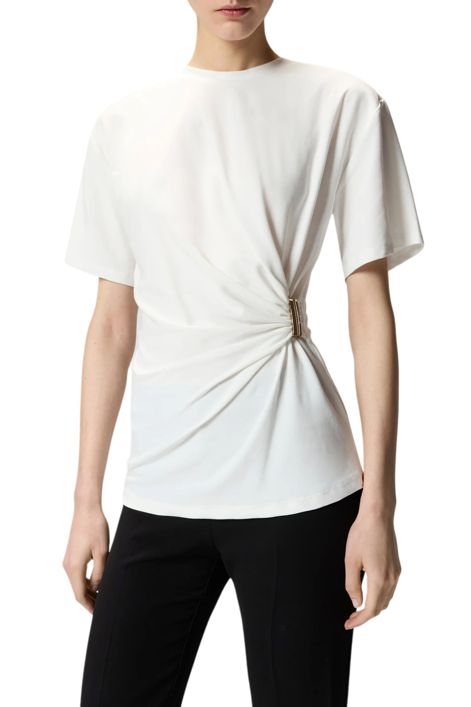Женский Pinko Футболка с драпировкой (цвет ), артикул 106455A35D | Фото 4