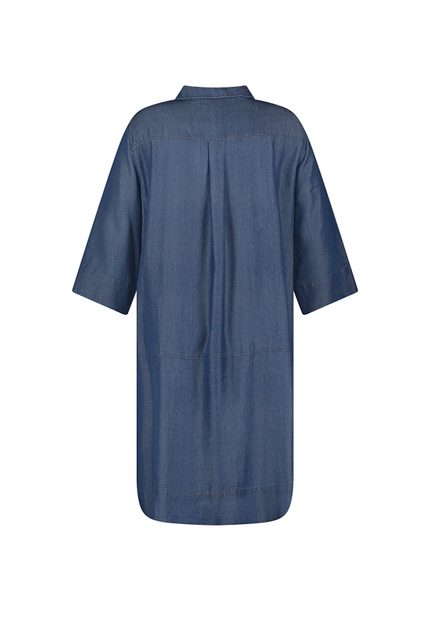 Платье-рубашка из лиоцелла|Основной цвет:Синий|Артикул:280005-21010 | Фото 2