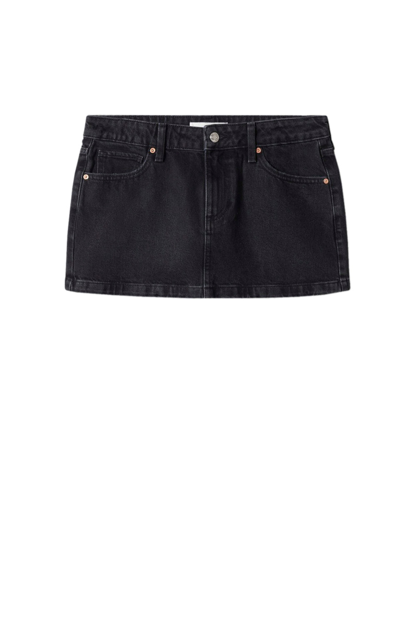Юбка джинсовая AVERY из натурального хлопка|Основной цвет:Черный|Артикул:57012879 | Фото 1